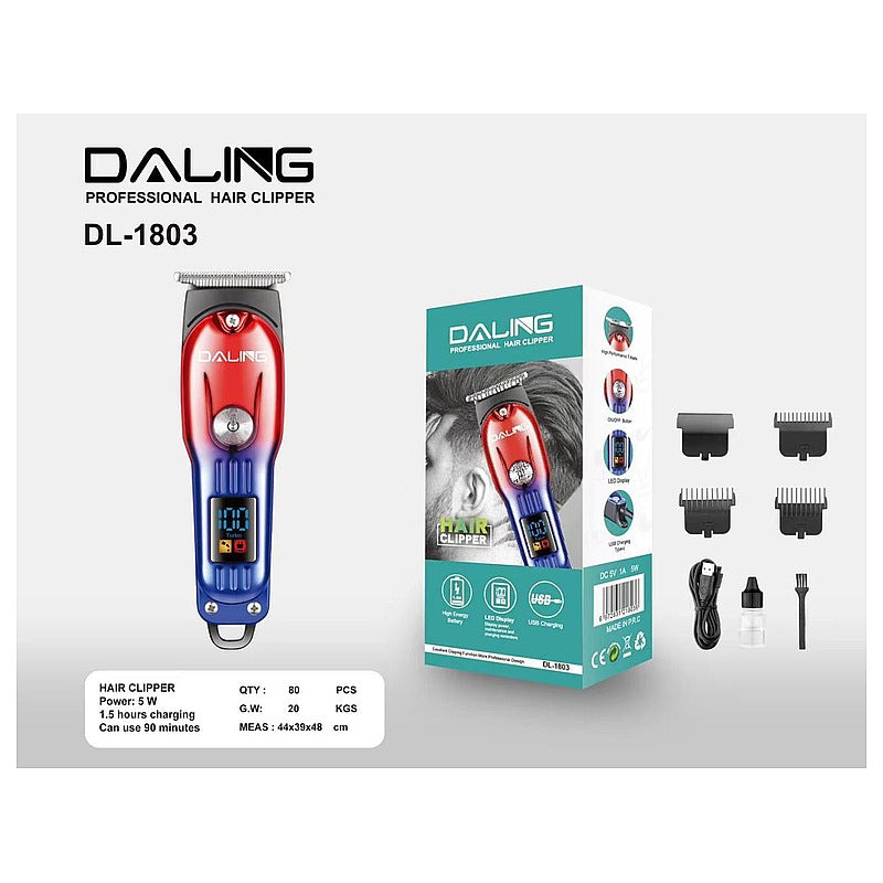 DL-1803 - CORTAPELOS RECARGABLE CON ACCESORIOS (80/1)