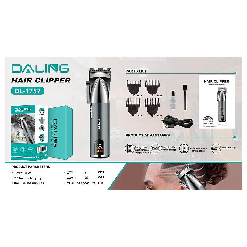 XY-92 SS - MAQUINA CORTADORA DE CABELLO RECARGABLE (120/1)