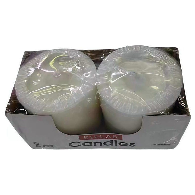 YJ-CW6 - VELAS CILÍNDRICAS BLANCAS 2 PIEZAS (96/1)