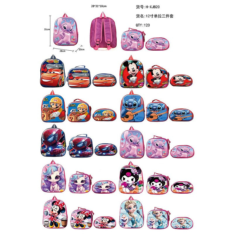 H-XJB20 - SET DE MOCHILAS INFANTILES CON PERSONAJES (100/1)