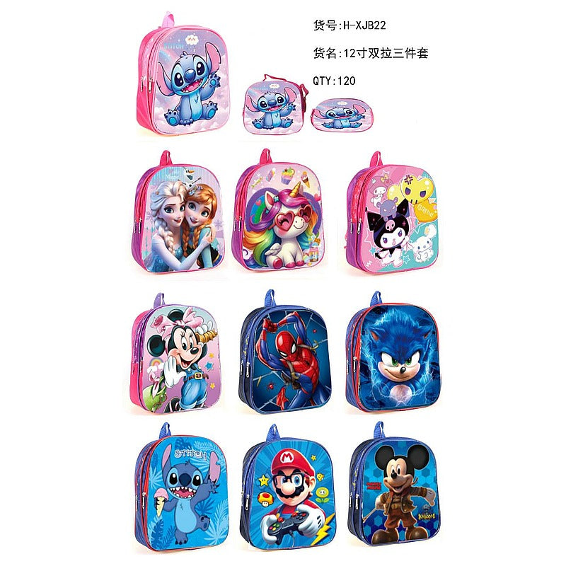 H-XJB22 - SET DE MOCHILAS ESTAMPADAS INFANTILES (100/1)