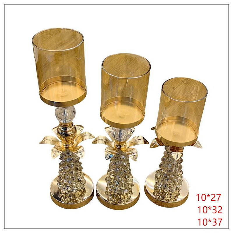 H-TGE03 - PORTAVELAS DECORATIVOS DE CRISTAL (6/1)