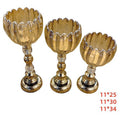 H-TGE04 - PORTAVELAS DECORATIVO DORADO (6/1)