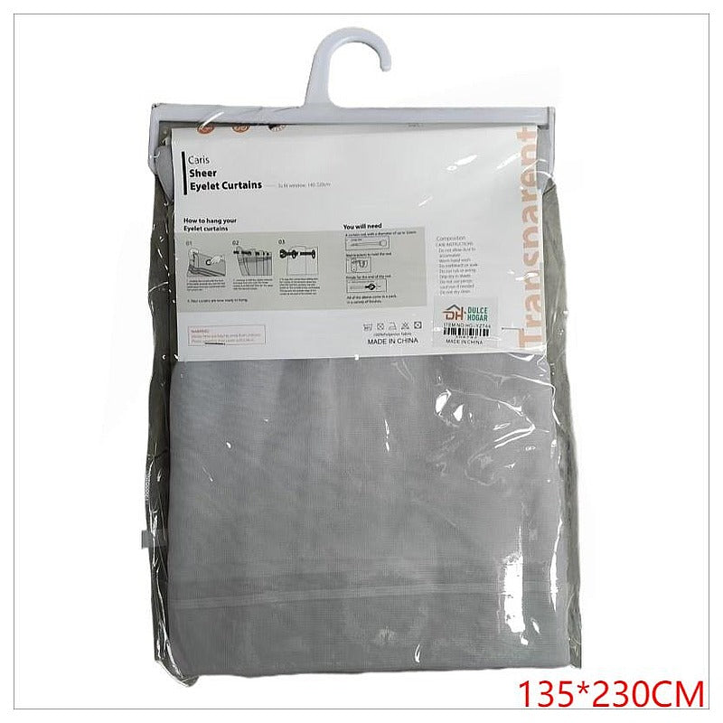 HG-YZT44 - CORTINA GRIS CON OJALES 135X230 CM (36/1)