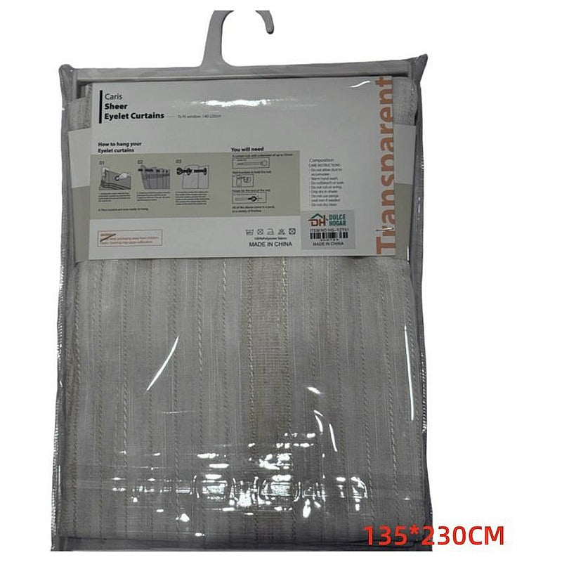 HG-YZT51 - CORTINA TRANSPARENTE CON OJALES 135*230CM (36/1)