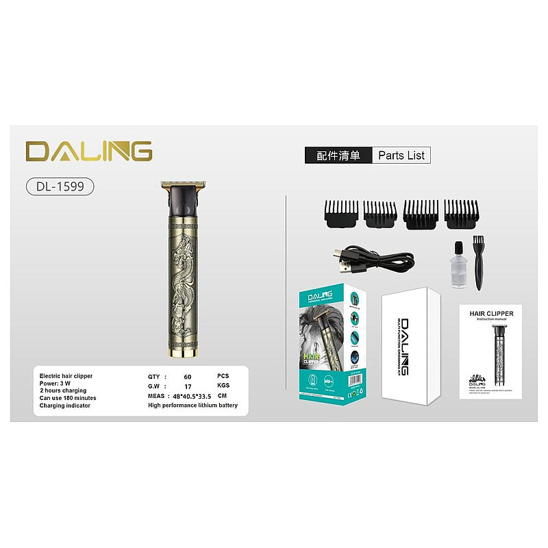 DL-1599 - CORTAPELOS RECARGABLE CON ACCESORIOS (60/1)
