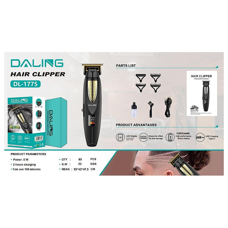 DL-1775 - CORTADORA DE CABELLO RECARGABLE (80/1)