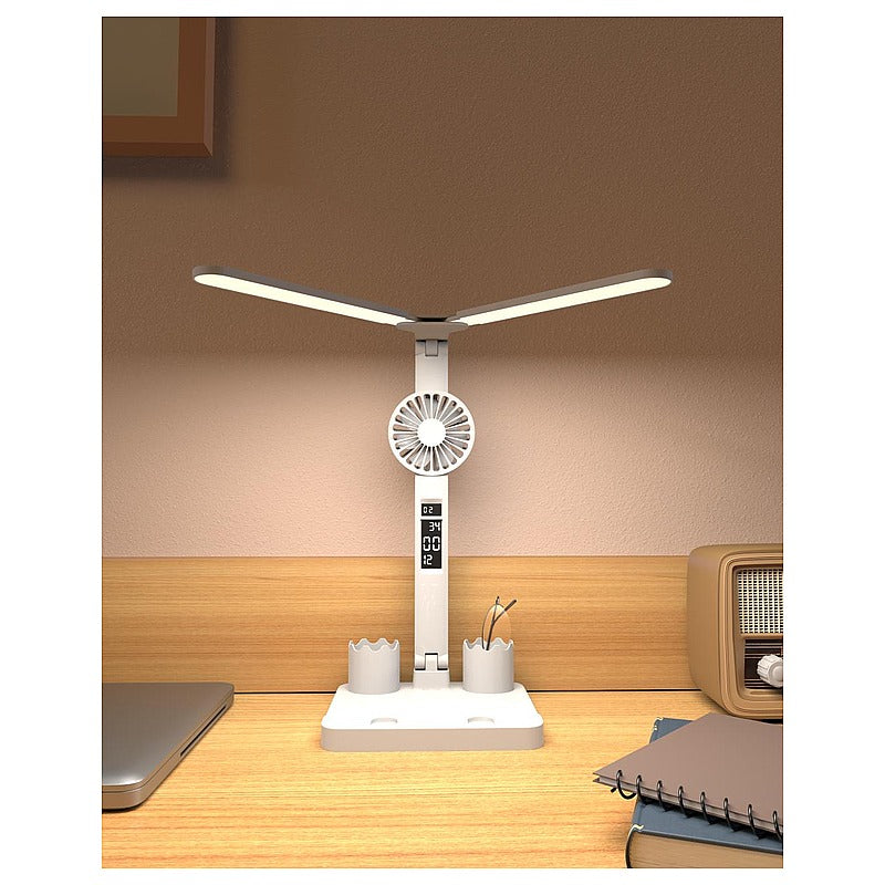 D-QS010 - LÁMPARA DE ESCRITORIO LED CON VENTILADOR (30/1)