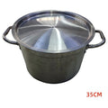 KT-HT030 - OLLA DE ACERO INOXIDABLE CON TAPA 35CM (9/1)