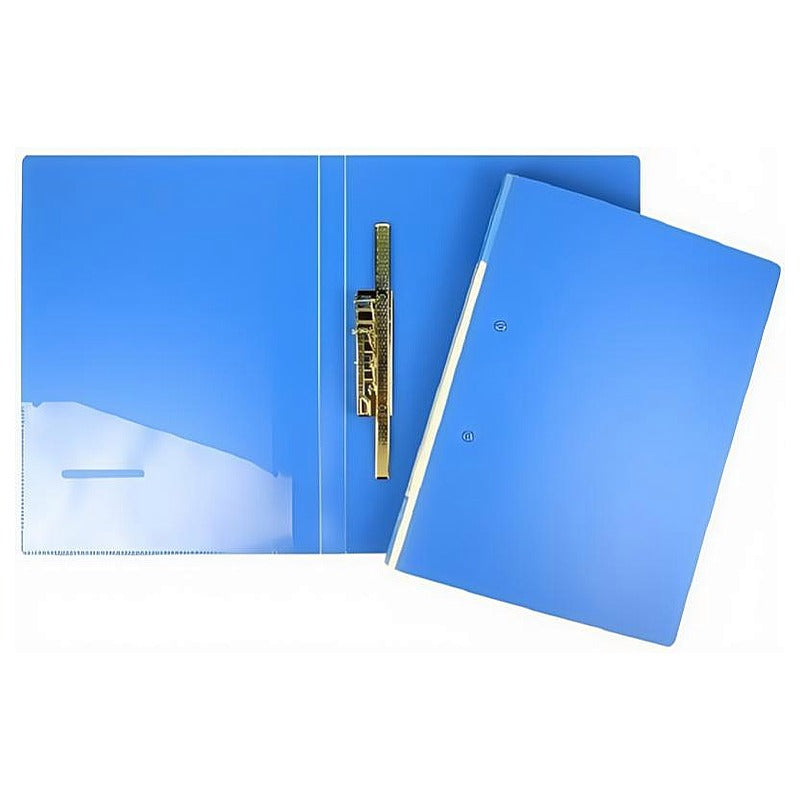 DLS-011 - CARPETA DE PLÁSTICO CON PRENSA AZUL (144/1)