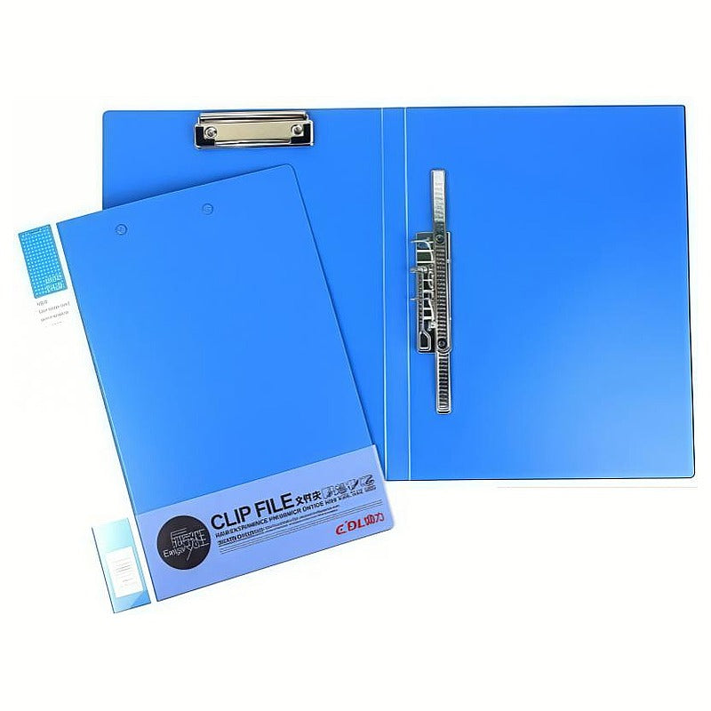 DLS-012 - CARPETA PORTAPAPELES CON CLIP AZUL (144/1)
