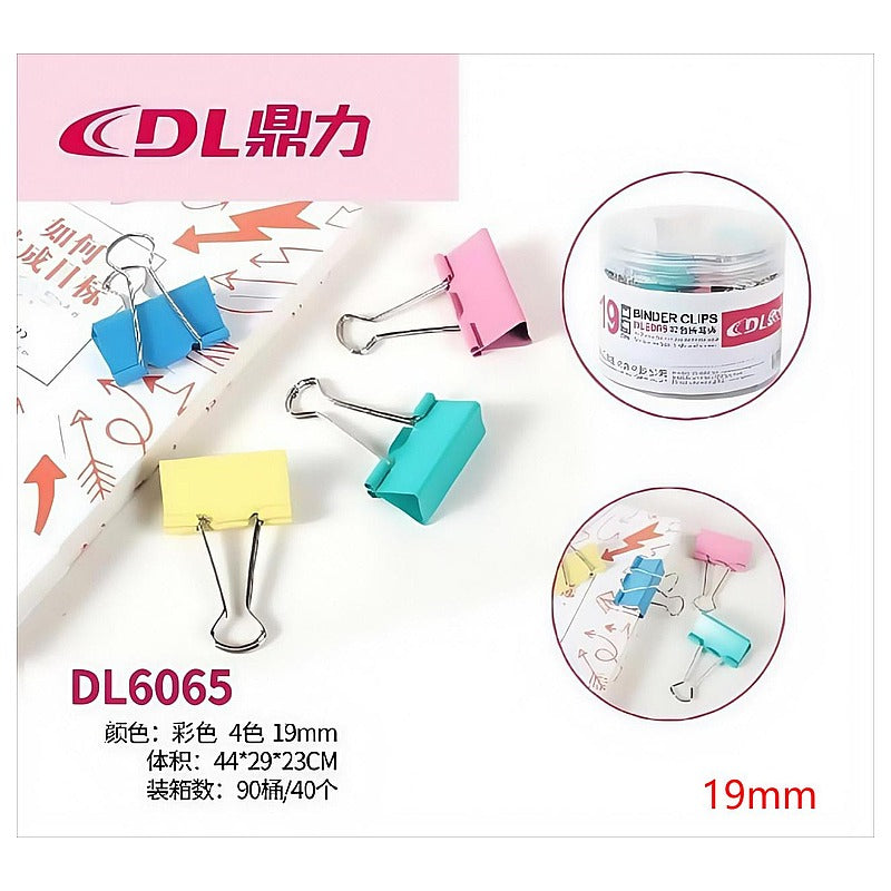 DLS-048 - CLIPS METÁLICOS DE COLORES 19MM (96/1)