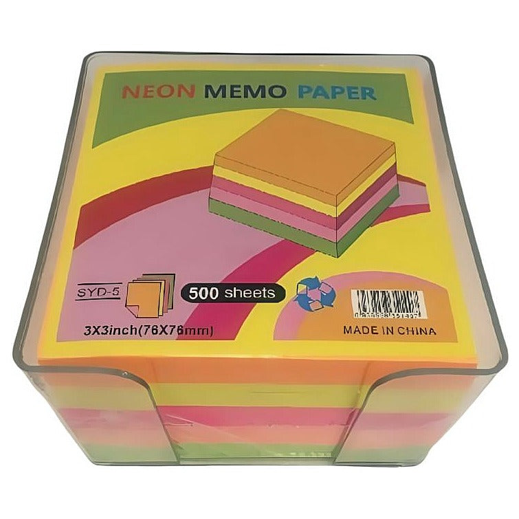 DLS-087 - NOTAS ADHESIVAS NEÓN 76X76 MM (96/1)