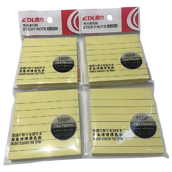 DLS-127 - NOTAS ADHESIVAS AMARILLAS 76X76 MM (360/1)
