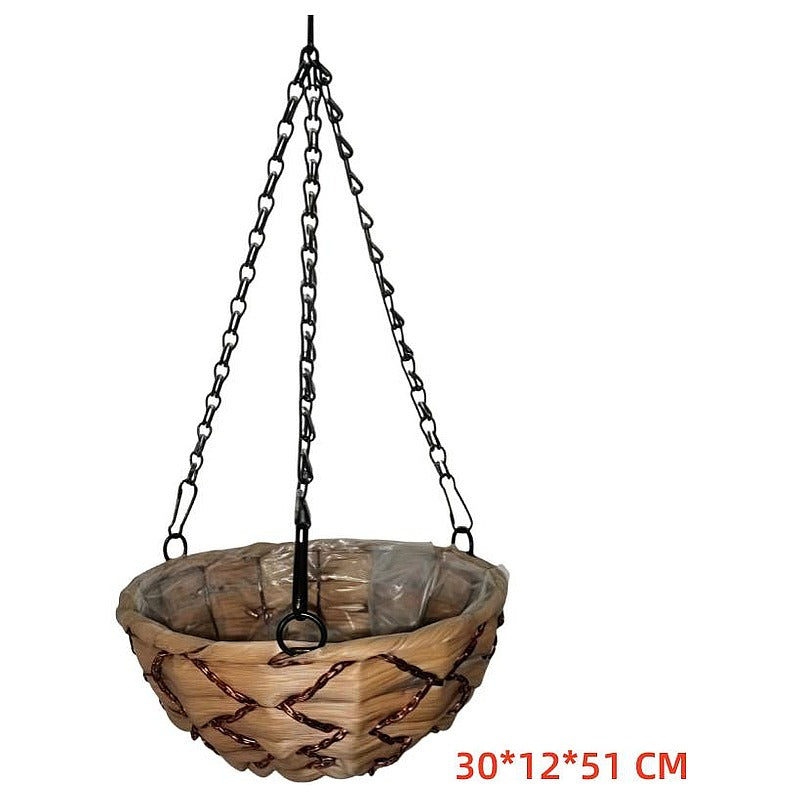 HG-HMV55 - MACETA COLGANTE CON CADENA 30*12*51 CM (100/1)