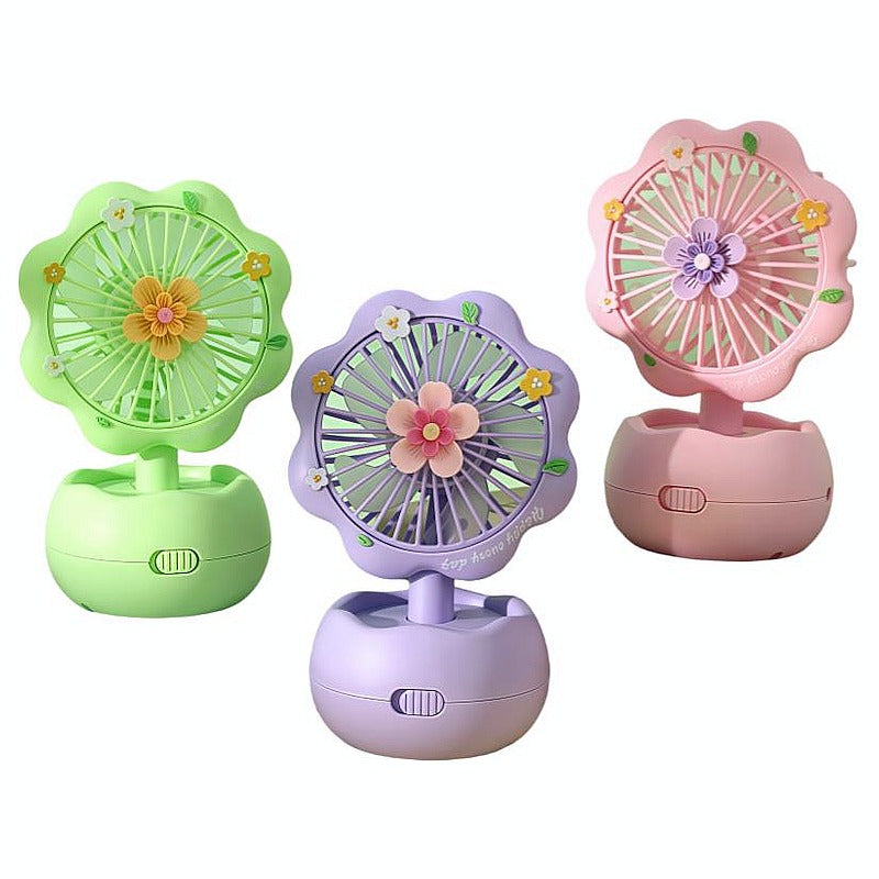 HG- LXF16 - VENTILADOR PORTÁTIL CON DISEÑO FLORAL (120/1)