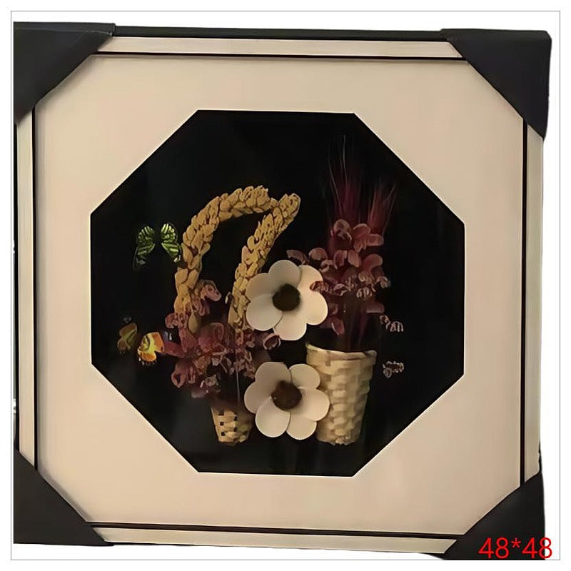 HP- XSW07 - CUADRO DECORATIVO CON FLORES 48*48 (27/1)