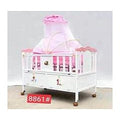 LBB-145 - CUNA PARA BEBÉ CON DOSEL ROSA (1/1)