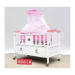 LBB-145 - CUNA PARA BEBÉ CON DOSEL ROSA (1/1)