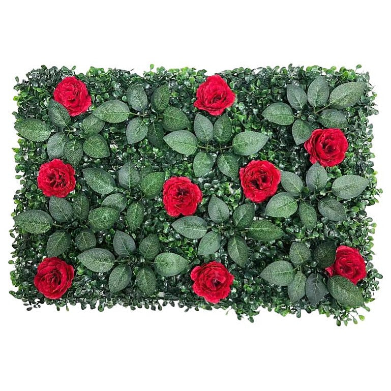 KRF56 - PANEL DE SETO ARTIFICIAL CON FLORES ROJAS (100/1)