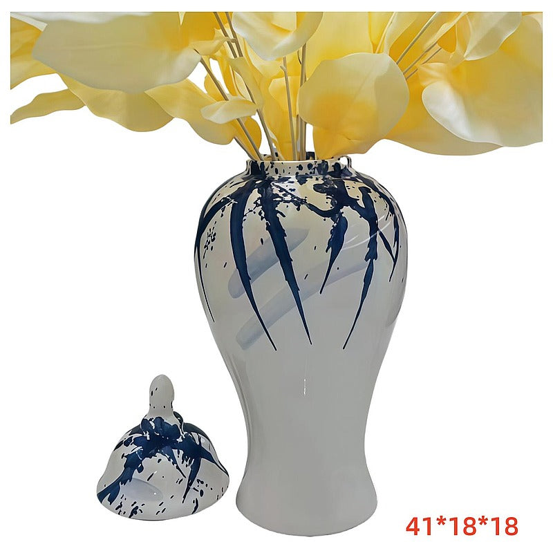 LT-AC396 - FLORERO DE CERÁMICA CON TAPA (6/1)