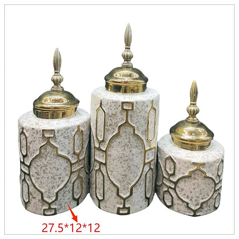 LT-AC-291 - SET DE FRASCOS DECORATIVOS CON TAPA (24/1)