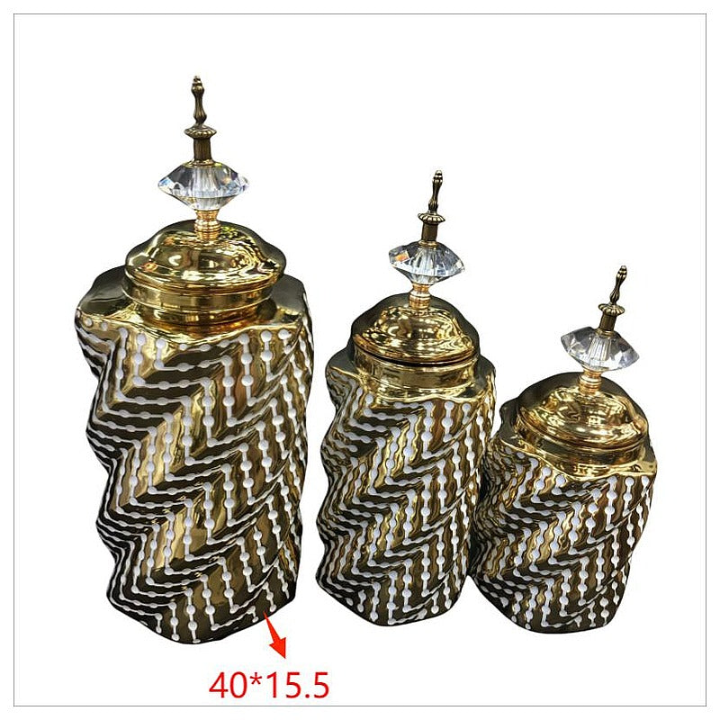 LT-AC-306 - JUEGO DE FRASCOS DECORATIVOS CON TAPA (12/1)