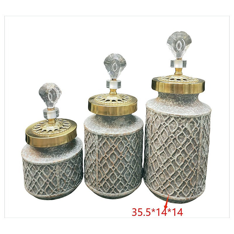 LT-AC-287 - FRASCOS DECORATIVOS CON TAPA METALICA (24/1)