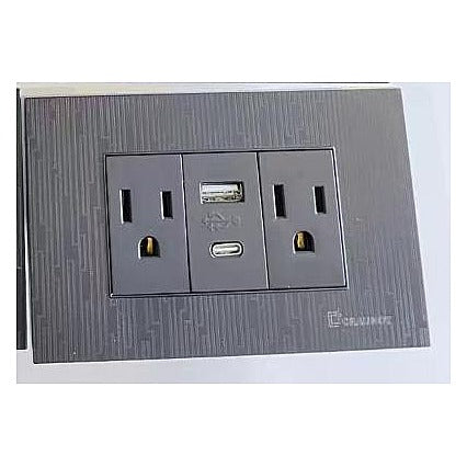 EL-CN004 - PLACA TOMACORRIENTE C/ USB (160/1)