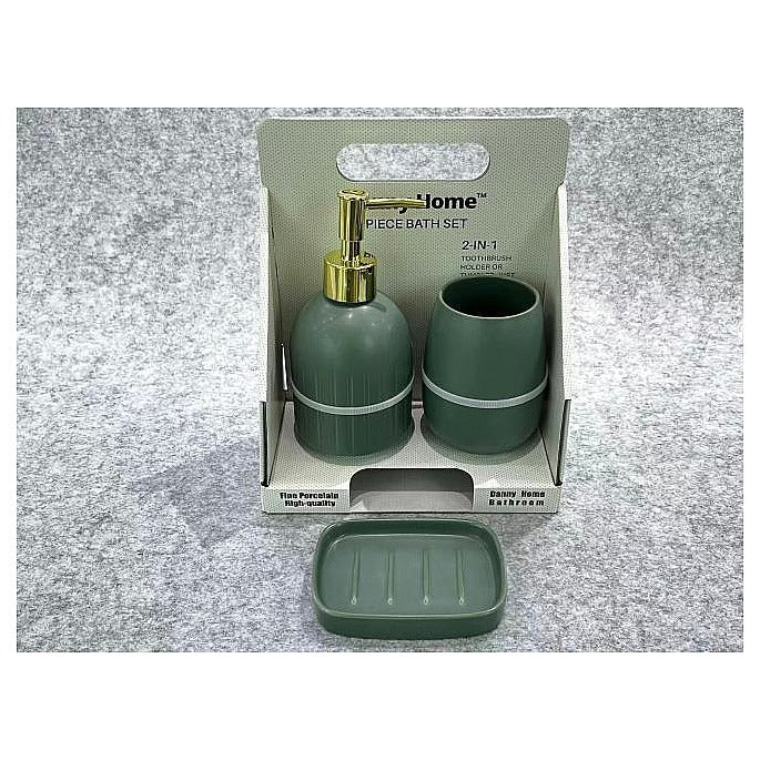 CZT34-17 - SET DE BAÑO 3 PIEZAS VERDE (30/1)