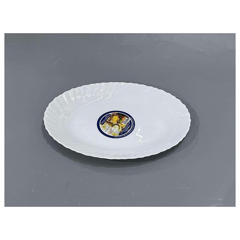 LYP120 - PLATO OVALADO DE MELAMINA BLANCO (5/1)