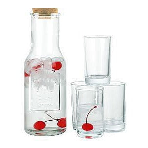 SD-017 - SET DE JARRA CON VASOS DE VIDRIO (15/1)