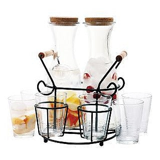 SD-030 - SET DE SERVIR DE VIDRIO CON SOPORTE (10/1)