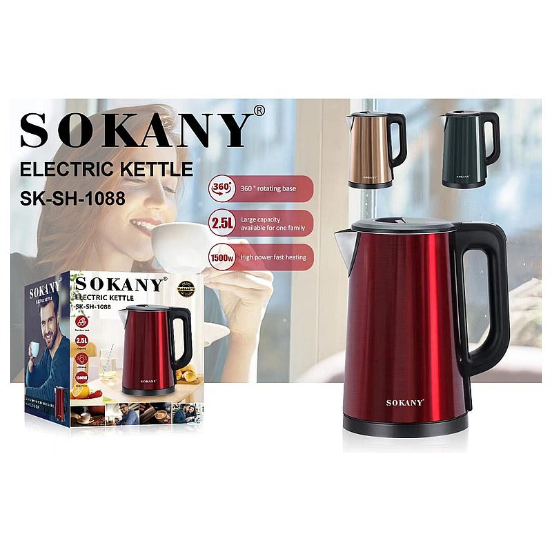 SK-SH-1088 - HERVIDOR ELÉCTRICO 2.5L SOKANY (16/1)