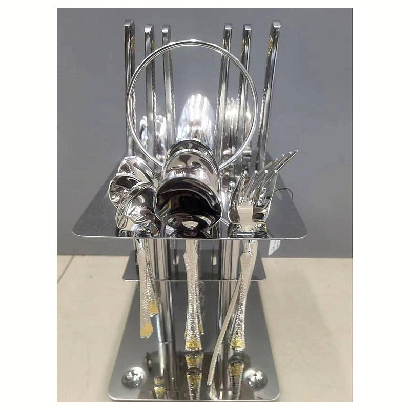 A-KFS-1 - SET DE UTENSILIOS DE COCINA CROMADOS (12/1)