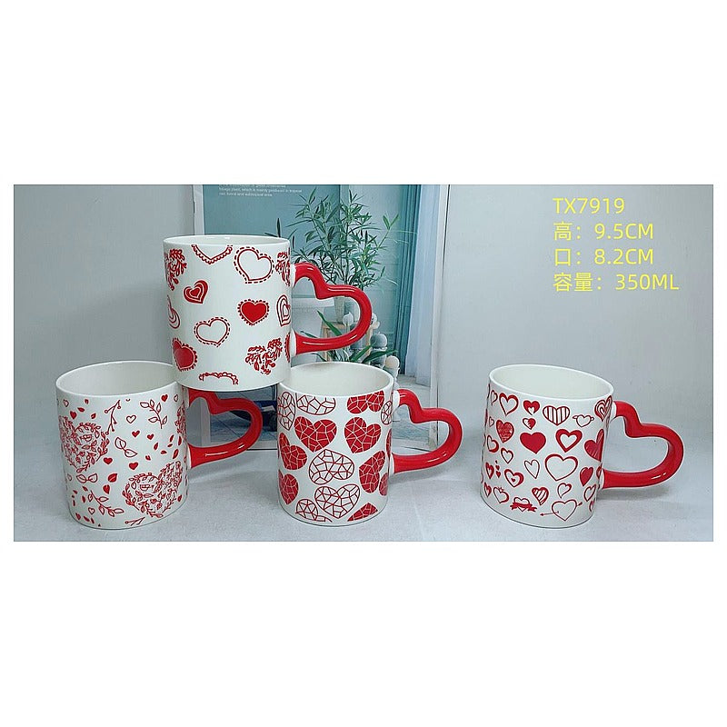 H-TX012 - TAZA CON ASA DE CORAZÓN 350ML (48/1)