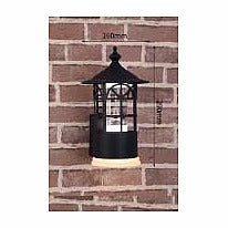 IP-MX078 - APLIQUE DE PARED ESTILO FAROL NEGRO (20/1)