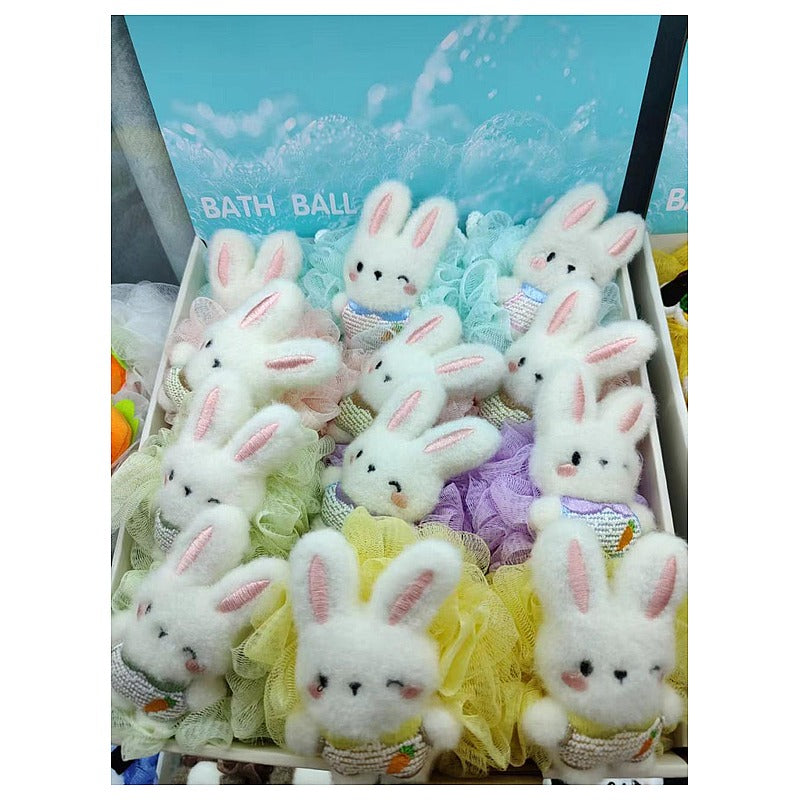 HG-JFN12 - ESPONJA DE BAÑO CON MUÑECO CONEJO (240/1)