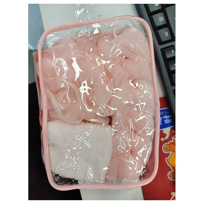 HG-JFN23 - SET DE BAÑO CON ESTUCHE TRANSPARENTE (120/1)