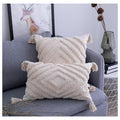 HG-YM060 - COJINES DECORATIVOS BEIGE CON BORLAS (100/1)