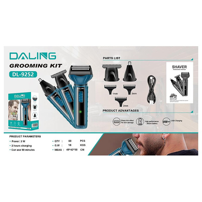 DL-9252 - KIT DE AFEITADO RECARGABLE DALING (60/1)