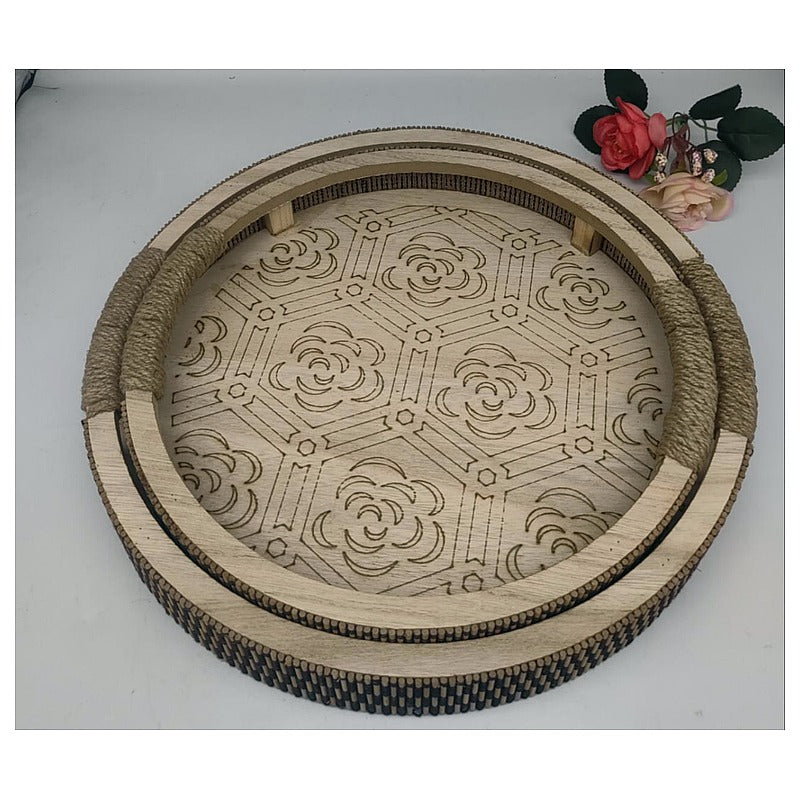 HG-AJ98 - BANDEJA DECORATIVA DE MADERA (12/1)