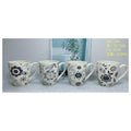H-TX028 - TAZAS DE CERÁMICA CON DISEÑO FLORAL (72/1)