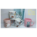 H-TX043 - TAZAS DE CERÁMICA CON ESTAMPADO DE GATOS (36/1)