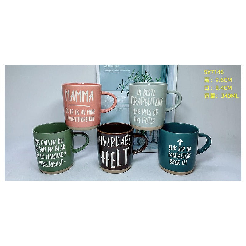 HG-TXG15 - SET DE TAZAS DE CERÁMICA 340 ML (48/1)