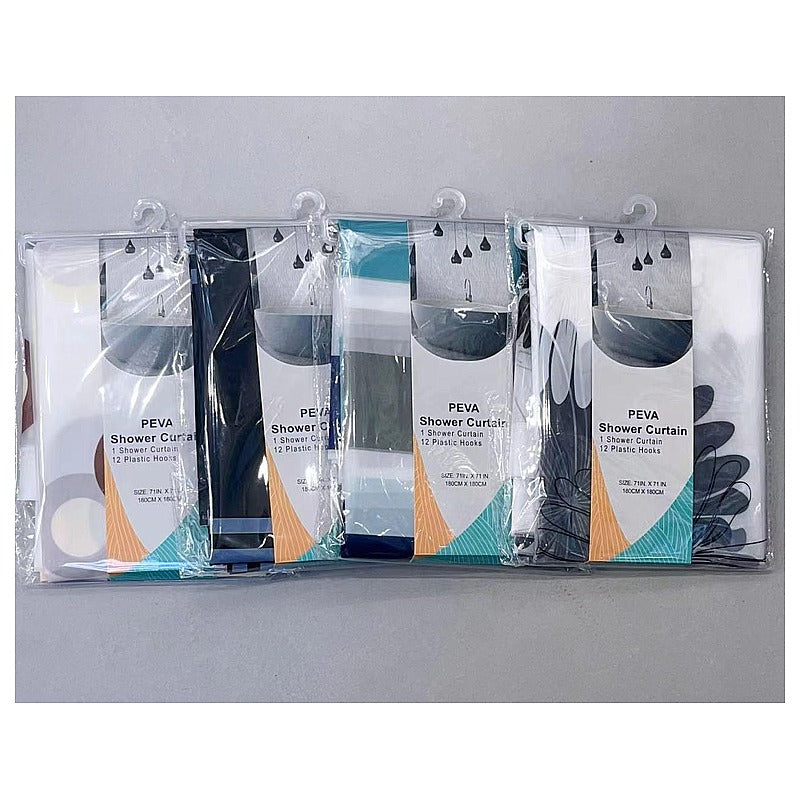 HG-BHD1 - CORTINA DE BAÑO PEVA CON GANCHOS (72/1)