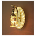 NHL-157 - APLIQUE DE PARED DORADO CON CRISTAL (10/1)
