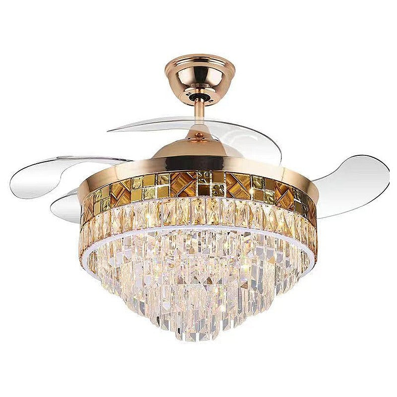 IP-CC025 - VENTILADOR DE TECHO CON LÁMPARA DE CRISTAL (6938/1)