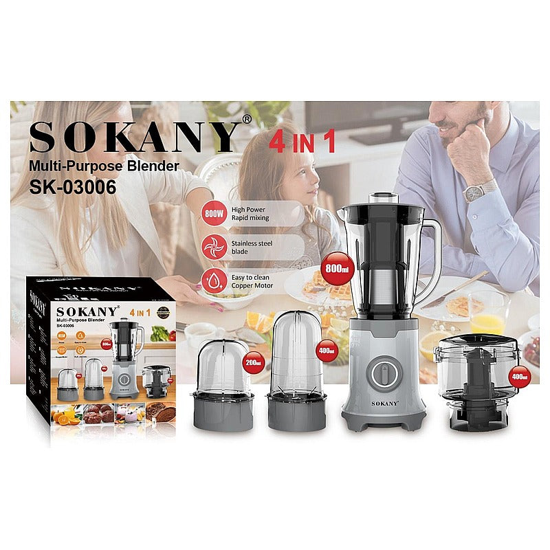 SK-03006 - LICUADORA MULTIFUNCIONAL 4 EN 1 (6/1)