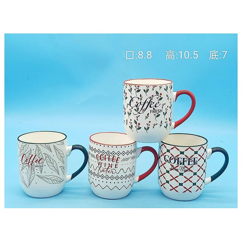 HG-TXC41 - JUEGO DE TAZAS DE CERÁMICA DECORADAS (48/1)